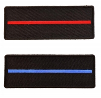 Thin Red Line For Fire Fighters Thin Blue Line For Police Officers Iron On Patches Thin Red Line For Fire Fighters Thin Blue Line For Police Officers Iron On Patches