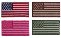 Tiny American Flag Patches Embroidered Iron On 4 Colors