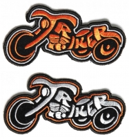 Triker Patch In Orange And White 2 Biker Patches Triker Patch In Orange And White 2 Biker Patches