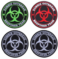 Zombie Outbreak Response Team Patches For Halloween Set Of 4 | Embroidered Patches