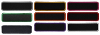Set of 9 Blank Name tag patches with colored borders