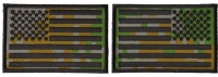 Camo American Flag Patches Left and Right Set