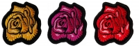 Iron on Rose Patches - Set of 3 Roses