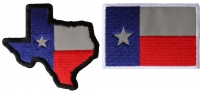 Reflective Texas Pride Patches Set of 2 Texas Flags