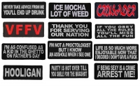 Funny Biker Saying Patches, Iron on Emblems for your Jackets Vests