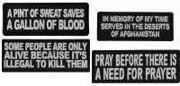 Art of Warfare Sayings Iron on or Sew on Embroidered Patches Set of 4