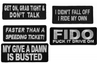 Biker Vest Starter Pack Set of 5 Iron on Patches