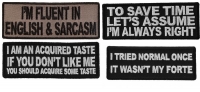 Confident Personal Saying Patches Iron on or Sew on Set of 4