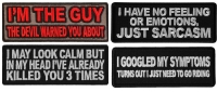 Fearless Sayings Iron on Sew on Patches Set of 4