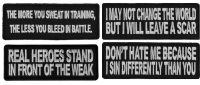 Inspirational Game of Life Sayings Iron on or Sew on Embroidered Patches Set of 4