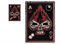 Aces Skull 2 Piece Front And Back Patch Set
