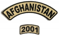 Afghanistan 2001 Rocker Patch 2 Pieces | US Afghan War Military Veteran Patches Afghanistan 2001 Rocker Patch 2 Pieces | US Afghan War Military Veteran Patches