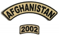 Afghanistan 2002 Rocker Patch 2 Pieces | US Afghan War Military Veteran Patches Afghanistan 2002 Rocker Patch 2 Pieces | US Afghan War Military Veteran Patches