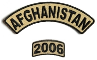 Afghanistan 2006 Rocker Patch 2 Pieces | US Afghan War Military Veteran Patches