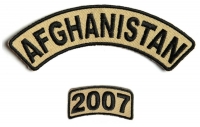 Afghanistan 2007 Rocker Patch 2 Pieces | US Afghan War Military Veteran Patches