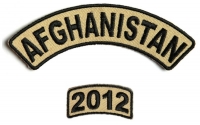 Afghanistan 2012 Rocker Patch 2 Pieces | US Afghan War Military Veteran Patches Afghanistan 2012 Rocker Patch 2 Pieces | US Afghan War Military Veteran Patches