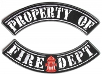 Property Of Fire Department 2 Piece Back Patch Set