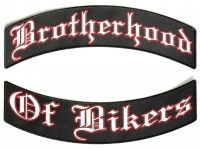 Brotherhood Of Bikers 2 Piece Back Patch Set