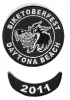 Biketoberfest 2011 Daytona 2 Piece Patch Set Biketoberfest 2011 Daytona 2 Piece Patch Set