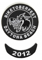Biketoberfest 2012 Daytona 2 Piece Patch Set