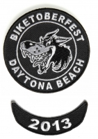 Biketoberfest 2013 Daytona 2 Piece Patch Set