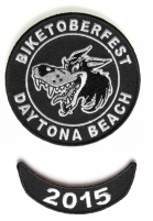 Biketoberfest 2015 Daytona 2 Piece Patch Set Biketoberfest 2015 Daytona 2 Piece Patch Set
