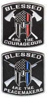 Blessed Fire Fighters And Police Officers SPARTAN Patch Blessed Fire Fighters And Police Officers SPARTAN Patch