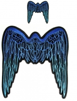 Blue Angel Wings Small And Large Patch Set