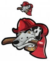 Fire Station Dog Patch Small And Large Back Patch
