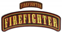 Firefighter Patches Small And Large Back Rocker Patch Set