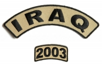Iraq 2003 Rocker Patch Set 2 Pieces | US Iraq War Military Veteran Patches