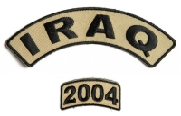 Iraq 2004 Rocker Patch Set 2 Pieces | US Iraq War Military Veteran Patches