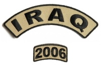Iraq 2006 Rocker Patch Set 2 Pieces | US Iraq War Military Veteran Patches