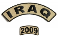 Iraq 2009 Rocker Patch Set 2 Pieces | US Iraq War Military Veteran Patches Iraq 2009 Rocker Patch Set 2 Pieces | US Iraq War Military Veteran Patches