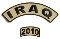 Iraq 2010 Rocker Patch Set 2 Pieces | US Iraq War Military Veteran Patches