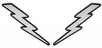 Lightning Bolt Patches 2 Piece Reflective Lightning Bolt Patches 2 Piece Reflective