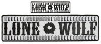 Lone Wolf Patches With Bullets Large Reflective And Small Black White