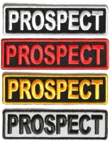 PROSPECT Patches Embroidered In White Red Yellow Over Black And 1 Reflective Patch