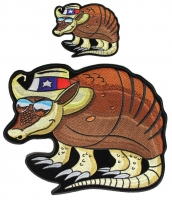 Texas Armadillo Patches Small And Large Patch Set Texas Armadillo Patches Small And Large Patch Set
