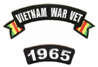 Vietnam War Vet 1965 Patch Set