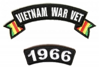 Vietnam War Vet 1966 Patch Set