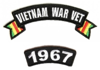 Vietnam War Vet 1967 Patch Set