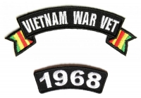 Vietnam War Vet 1968 Patch Set Vietnam War Vet 1968 Patch Set