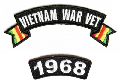 VIETNAM TET OFFENSIVE VETERAN EMBROIDERED PATCH 2.7 INCHES 