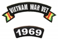 Vietnam War Vet 1969 Patch Set Vietnam War Vet 1969 Patch Set