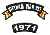 Vietnam War Vet 1971 Patch Set Vietnam War Vet 1971 Patch Set