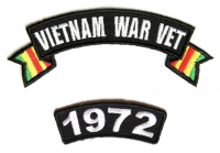 Vietnam War Vet 1972 Patch Set