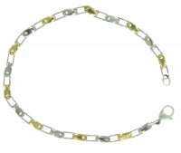 Thin Stainless Steel Chain Shackle Bracelet Gold Links