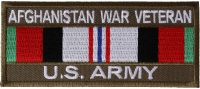 Afghanistan War Veteran US Army Patch Rect | US Military Veteran Patches