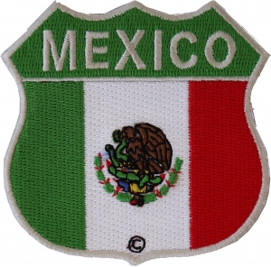 Mexico Flag Iron On Patch 2.75 x 2.75 inch Free Shipping Mexican P1331